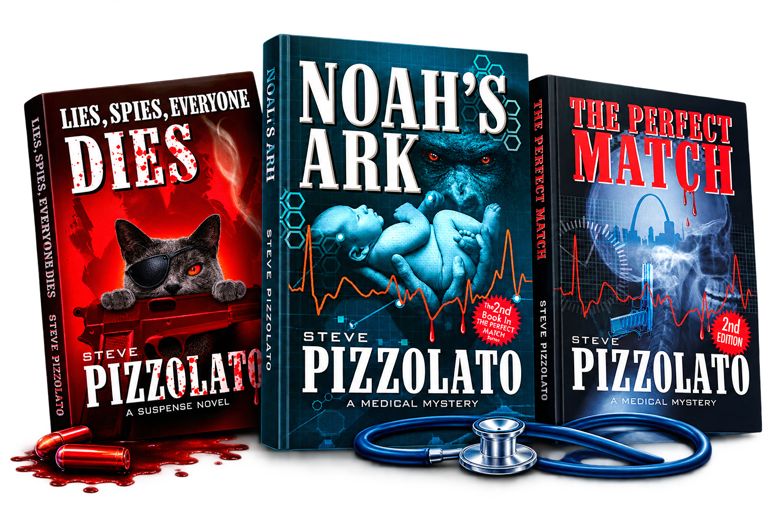 Steve Pizzolato's thriller book collection